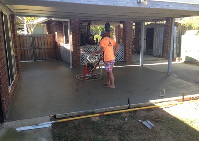New concrete patio