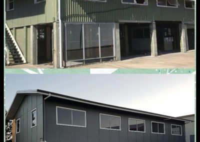 Commercial site before and after